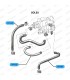 Carburetor base heating hose (Solex / Weber or Zenith): Water pump bracket / Carburetor base – Ø 10mm - 3