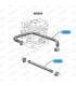Carburetor base heating hose (Solex / Weber or Zenith): Water pump bracket / Carburetor base – Ø 10mm - 2
