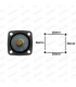 Accelerator pump diaphragm - Weber 32 DIR / DAR / DARA - R5 Alpine Turbo (122B) / R12.TS / R16 / A310.4 - 2