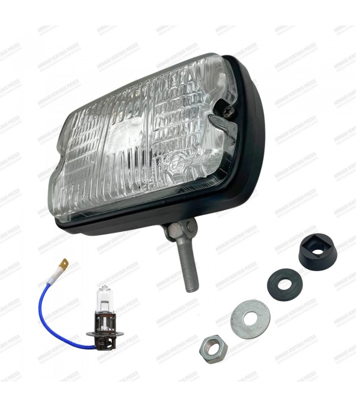 Phare antibrouillard additionnel avec boîtier noir satiné (Ampoule H3 - 12V) - 1