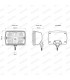 Phare antibrouillard additionnel avec boîtier inox (Ampoule H3-12V) - 1