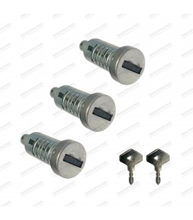 Set of 3 front or rear door lock cylinders with keys - R4 (All models) - 1