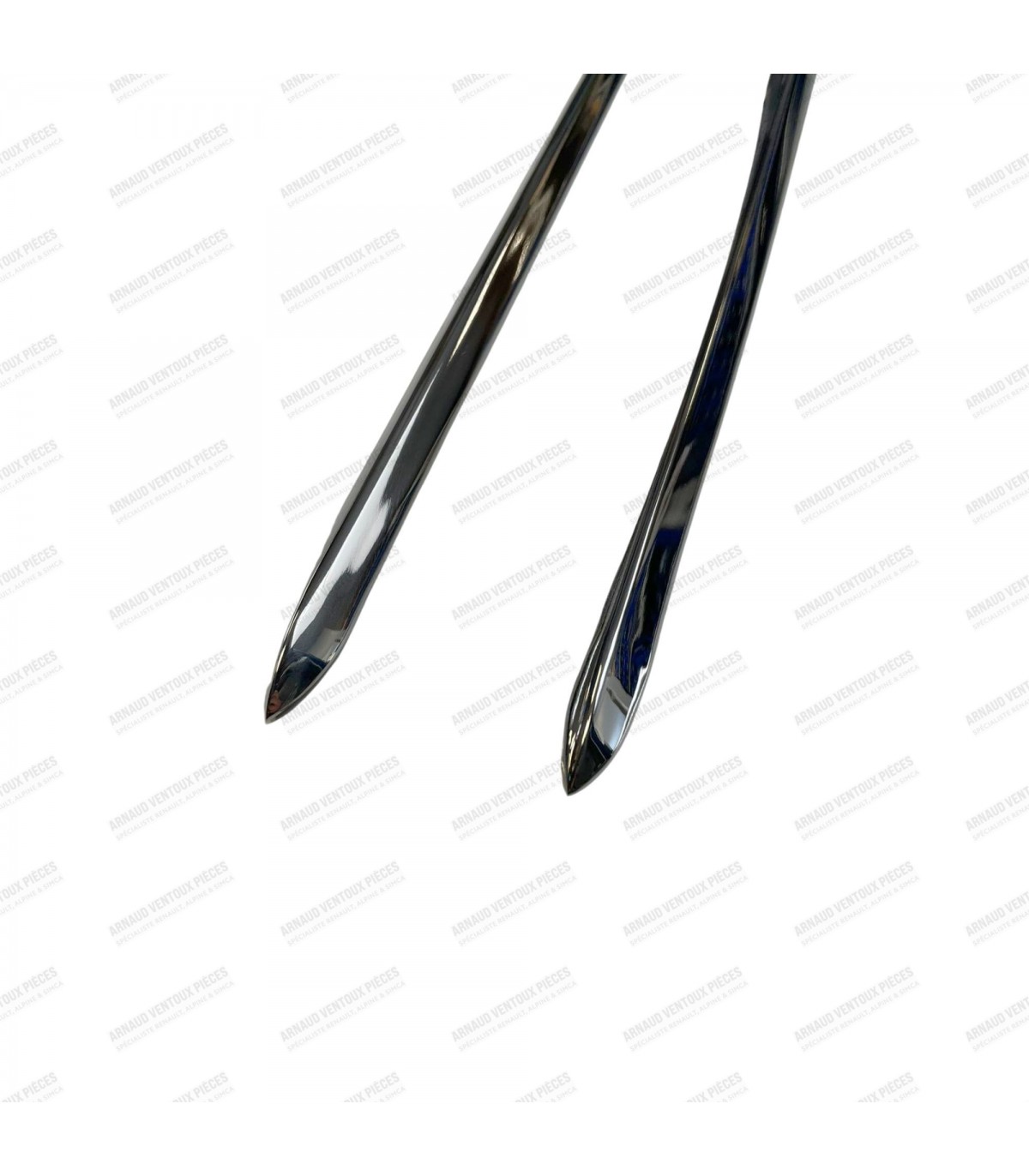 Kit de x8 baguettes latérales extérieures en inox poli - Dauphine et Ondine (2e modèle - Baguette large) - 3