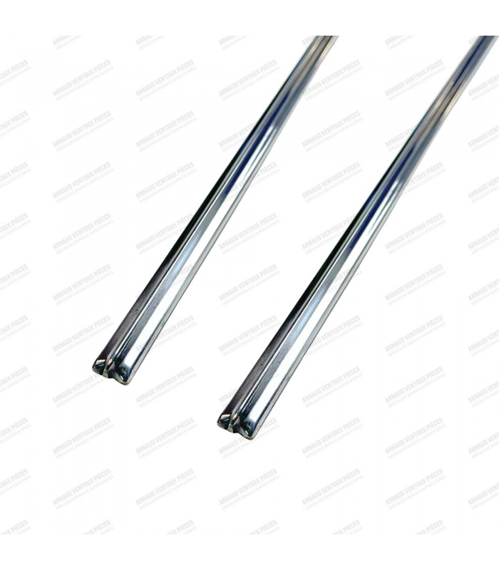 Set of 8 polished stainless steel exterior side moldings - Dauphine (1st model - Thin molding) - 4