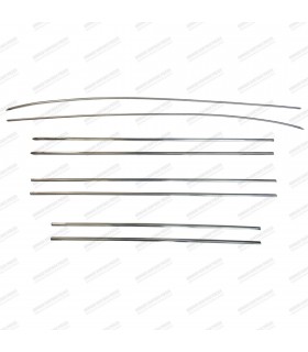 Set of 8 polished stainless steel exterior side moldings - Dauphine (1st model - Thin molding) - 1