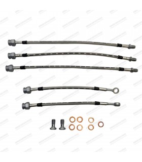 5-piece "Goodridge" braided stainless steel aviation brake hose kit - R12G / R17G - 1