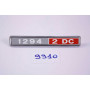 Rectangular chrome logo "1294 DC" for Rallye 2 - 1