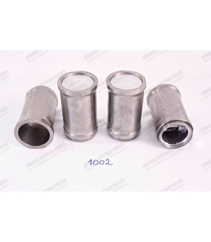 Jeu de 4 pistons et 4 chemises Ø54.5 embase Ø62.5 avec segments axe complet - 1