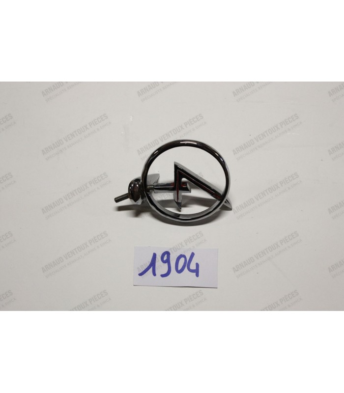 4 CV round chrome mascot for front bonnet - 2