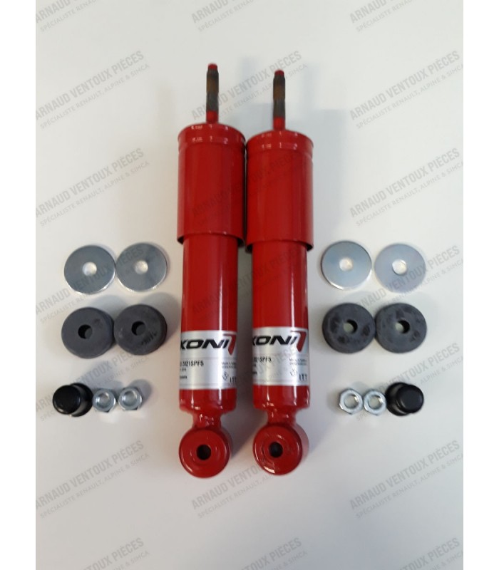 Pair of front shock absorbers - Koni adjustable "sporty driving" - Simca 1000 / 1200S / R1/ R2/ R3 - 1