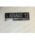 plaquette Renault 12 Gordini capot arrière - 1