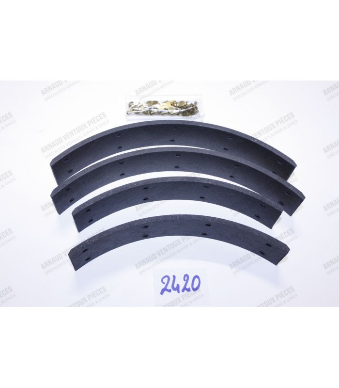 Front or rear brake lining set with rivets - width 35mm x Ø228mm - 2