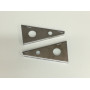 Kit of 2 sheets under triangular window pillar (stainless steel) - A110 - 1
