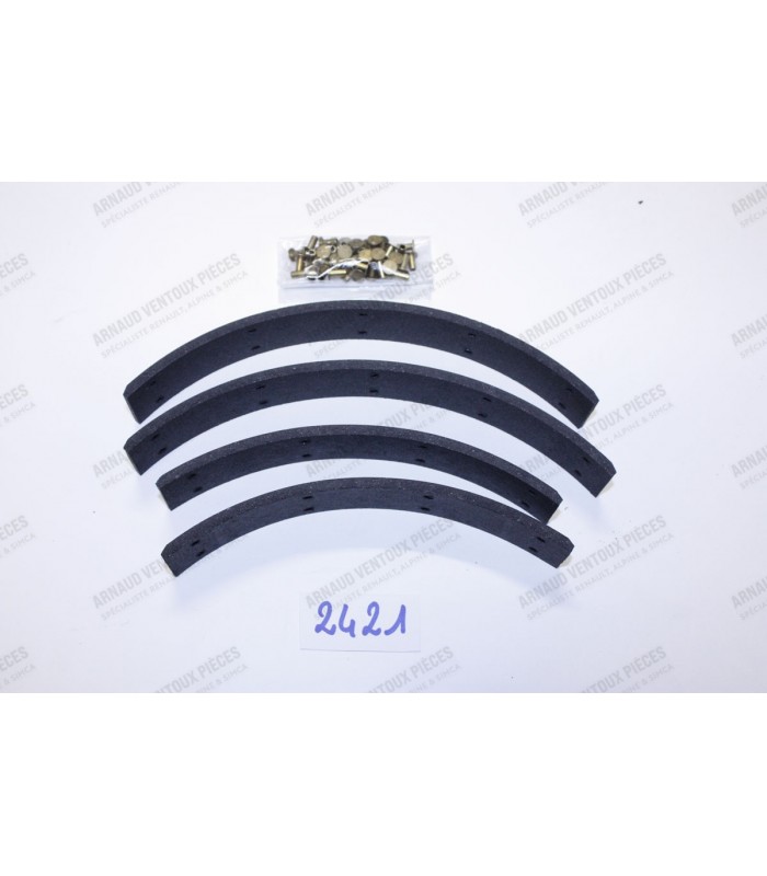Jeu de garniture de frein avant ou arrière avec rivets - largeur 30mm x Ø228mm - 2