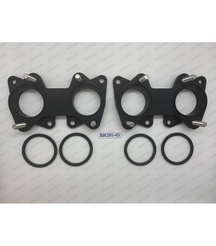 Paire de brides en alu pour carbu Weber 45 DCOM - Peugeot 205 Rallye - 1