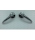 Pair of interior door handles L/R in "chromed metal" - Dauphine / Ondine / 4CV latest model - 2