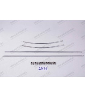 Set of 4 aluminum rear wing moldings with clips - 1