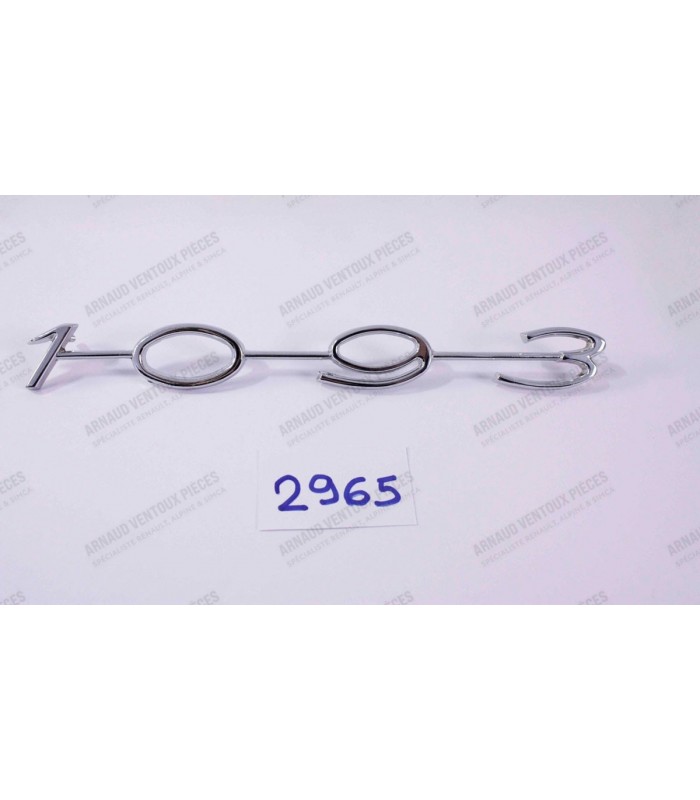 Chrome monogram "1093" - 1