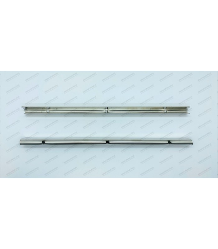 Pair of U-shaped stainless steel brackets for right and left quarter window - ref 6000000843 - 2