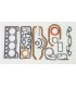 Complete set of large bearing engine gaskets (1100cc Type 688 engine) - 1