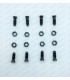 Kit of 8 rocker arm adjustment screws + nuts - 1300cc - 1