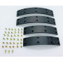 Front or rear brake lining set with rivets - width 32mm x Ø180mm - 1