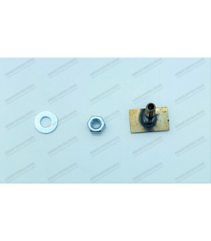 Agrafe de baguette d'aile inox avec rondelle et écrou - 2