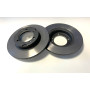 Pair of front or rear solid brake disc Ø 254mm x Thickness 12mm (4 mounting holes) - 1