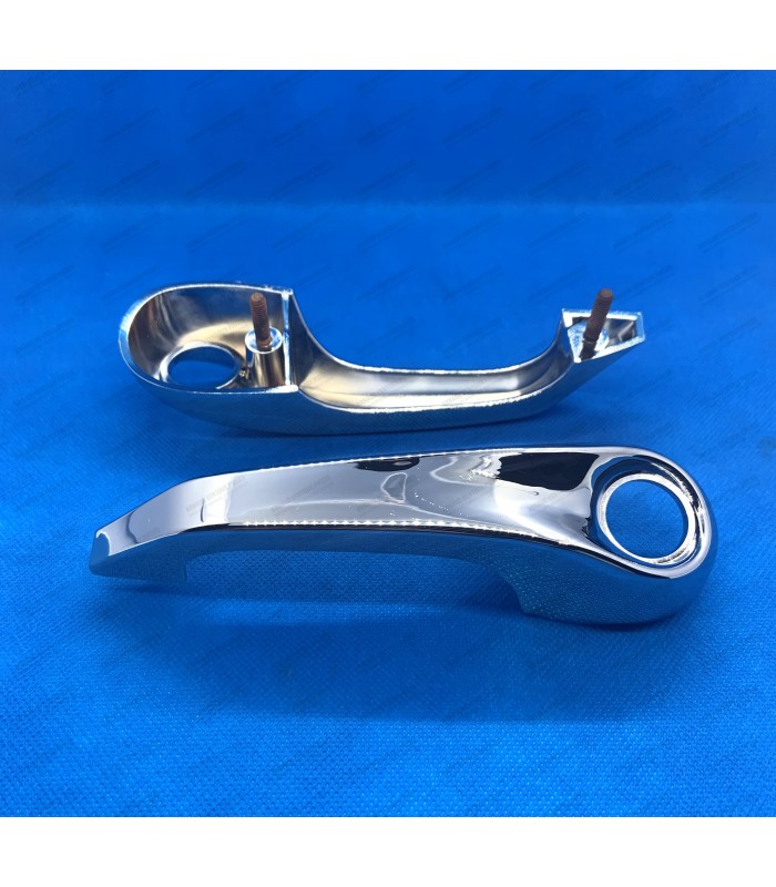 Set of 2 chrome plastic door handles - Right side and Left side - 4L - 2