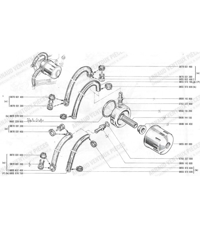 Manchon fileté pour filtre à huile ( Ø 3/4" - 16UNF ) - réf 0608144100 - 2