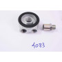 Oil filter plate with threaded sleeve for oil cooler assembly - 1