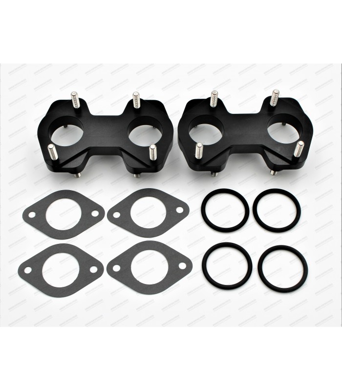 Pair of aluminum flanges for Weber 40 DCOE carb - 2