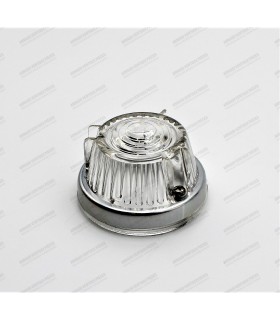 Round front indicator lens with flat face