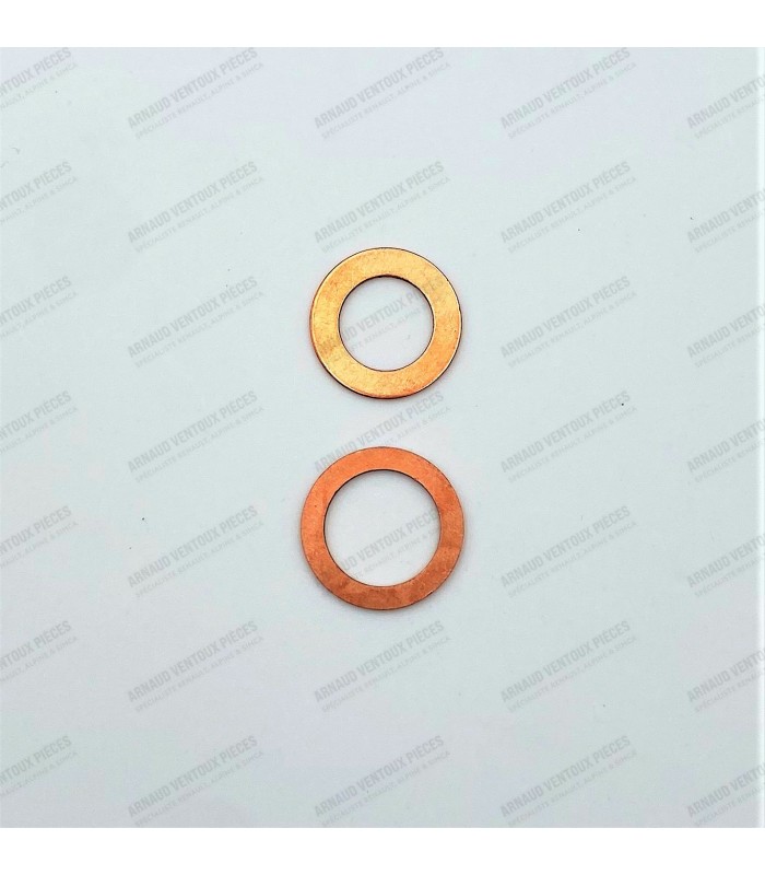 Paire de rondelle cuivre pour contacteur de stop Ø 12.50mm (Ø 1/2" - 20UNF) - 1