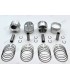 Jeu de 4 pistons forgés Ø 75.7mm avec segments & axes - Jeu complet - 1