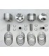 Jeu de 4 pistons forgés Ø 75.7mm avec segments & axes - Jeu complet - 2