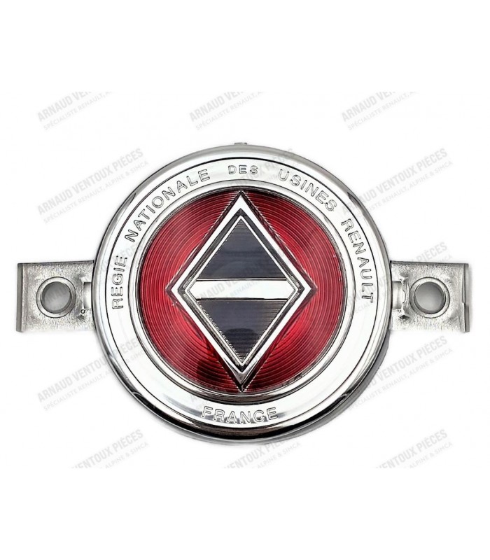 Monogram front face round plastic 1954