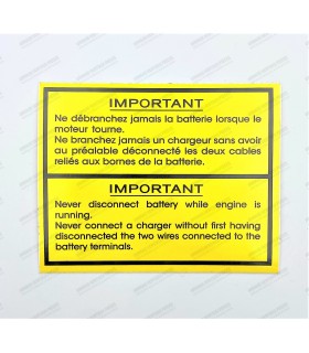 Battery side sticker