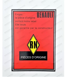 Autocollant capot arrière " Pièces d'origine "