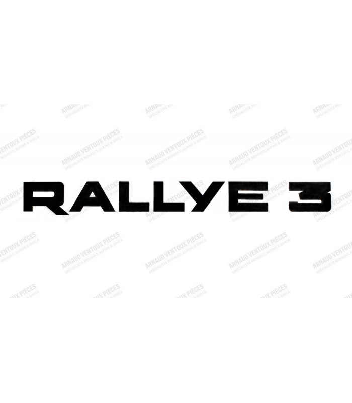 Black "Rallye 3" rear valance sticker - 1