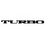 Autocollant noir "Turbo" de lunette Arrière - R5 Alpine Turbo (122B) - 1