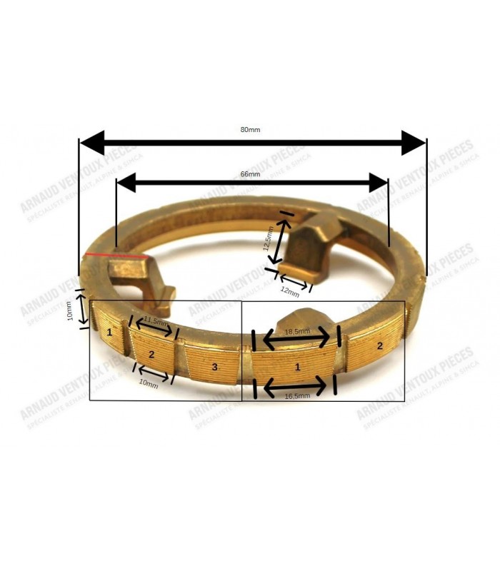Synchro de 2ème (Cône extérieur à 6°40') - Boite 330 / 352 / 353 / 364 / 365 - réf 7700557052 - 2