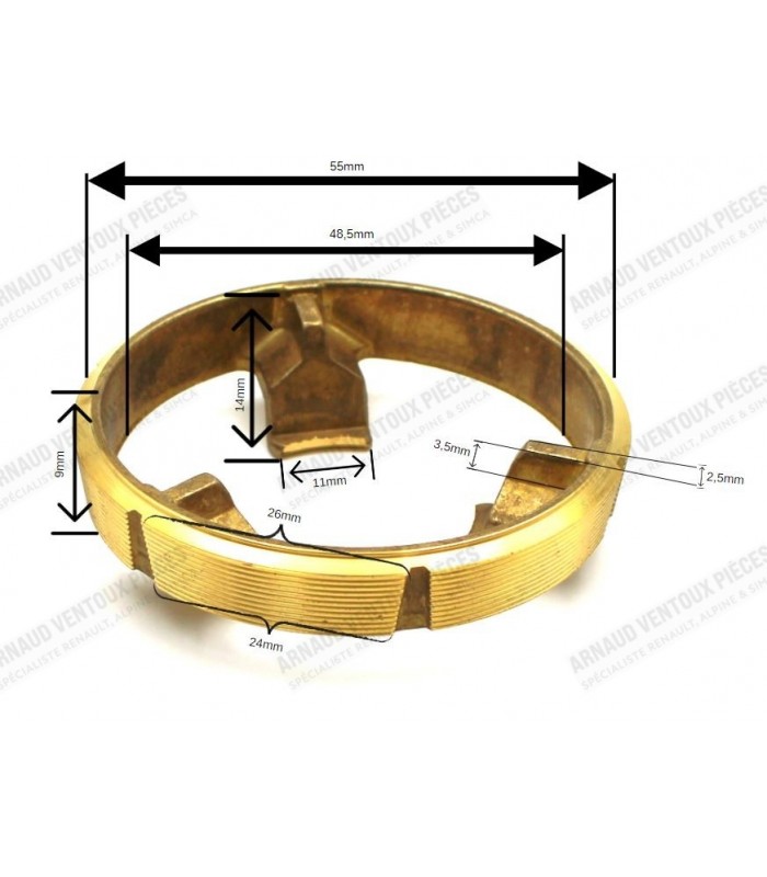 Synchro de 2ème / 3ème / 4ème pour boite de vitesse type 334 - R4 / Rodéo - réf 0428818600 - 2