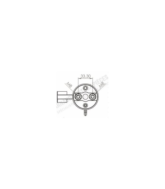 Two-pole circuit breaker with key - Max 500A / M8 fixing