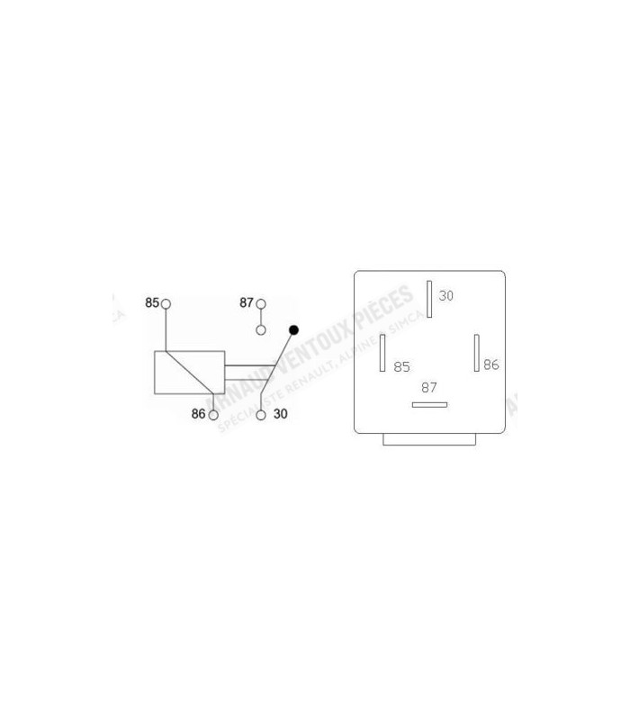 Relais 12V 30A - 4 broches