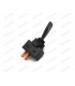Flat lever switch in black plastic Ø12.5mm 12V - 10A (x1 ON/OFF position with x2 pins) - 2
