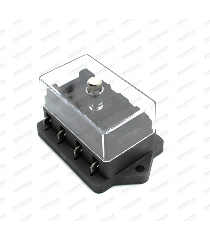 Standard fuse box with side terminals - 4 fuses - 3