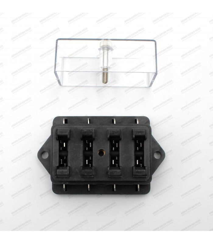Standard fuse box with side terminals - 4 fuses - 2