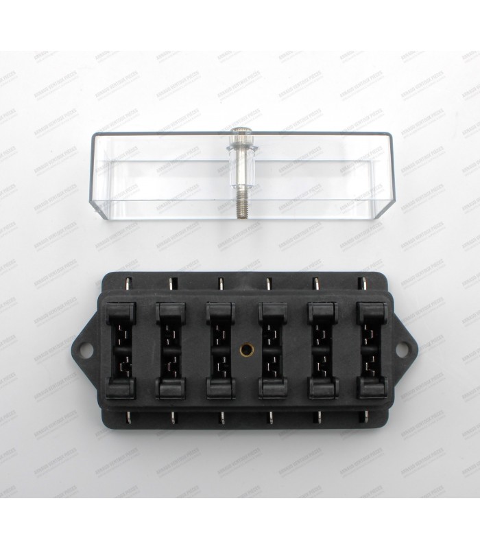 Standard fuse box with side terminals - 6 fuses - 2