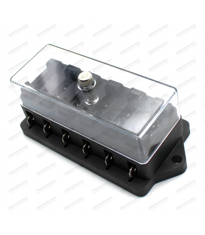 Standard fuse box with side terminals - 6 fuses - 3